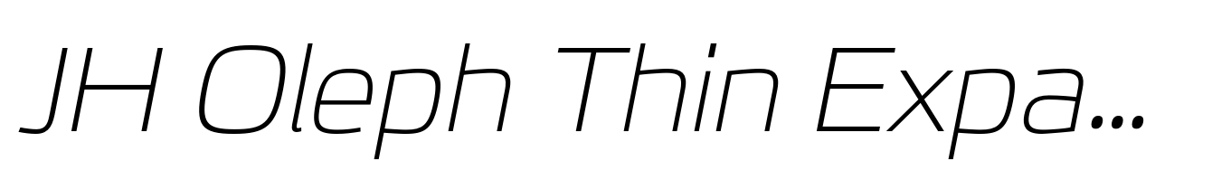 JH Oleph Thin Expanded Italic
